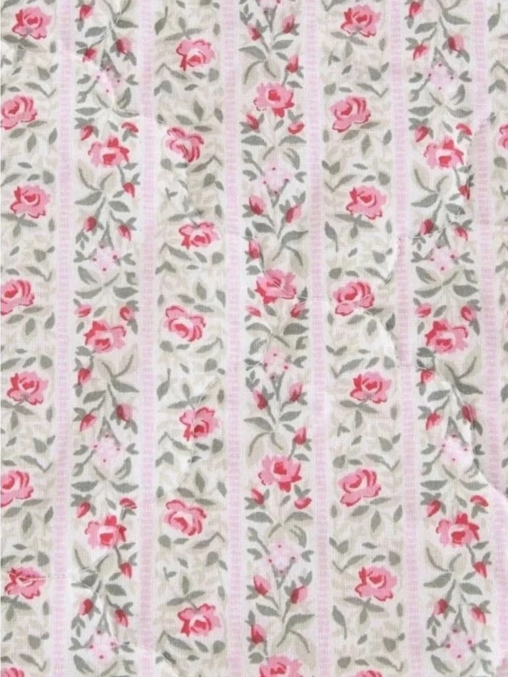 Pink Floral Striped KING 3 Pc. Quilt Set ~ 100% Cotton ~ Timeless All Seasons
